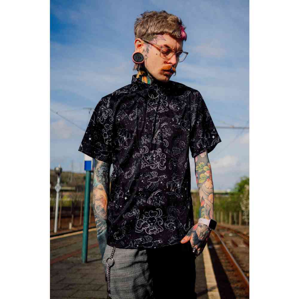 Jawbreaker - Zodiac constellation button up Chemisier - Noir